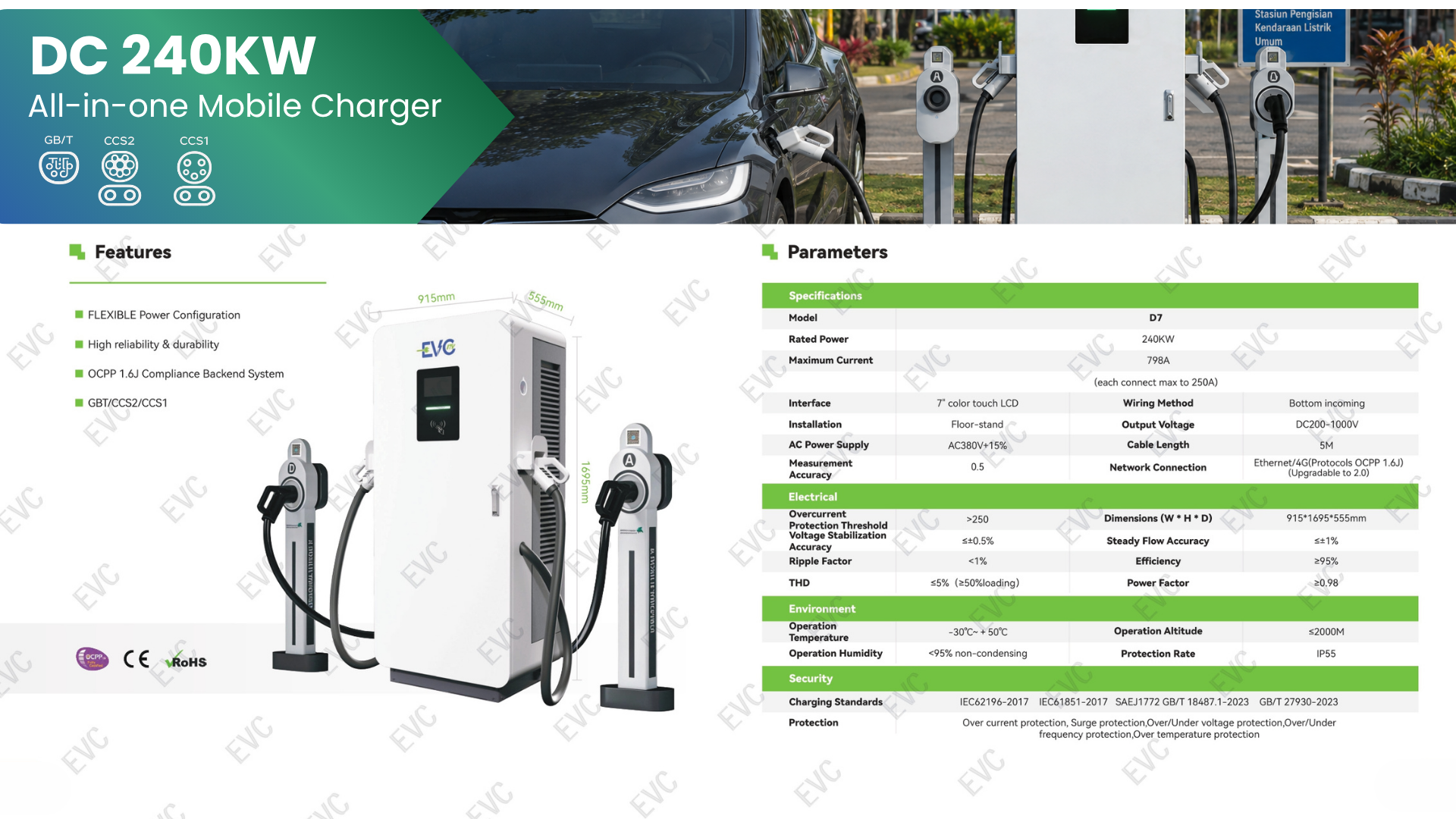 DC 240kW All-in-one Mobile Charger